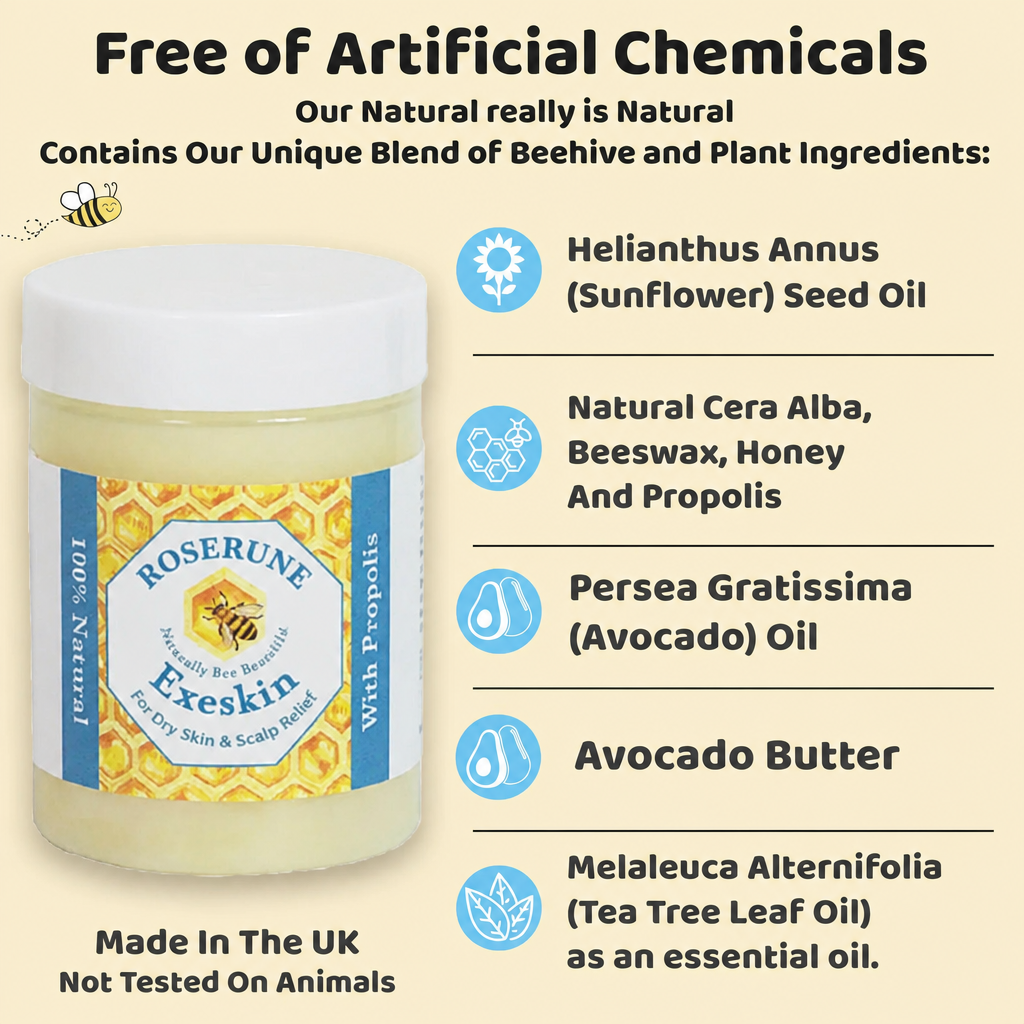 ROSERUNE Bee 100% Natural skin Balm - Dry Skin & Scalp
