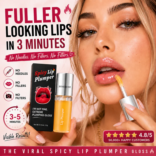 🔥LAST DAY 50% OFF💋ROSERUNE Lip Plumper - Fuller-Looking Lip Plumper Gloss