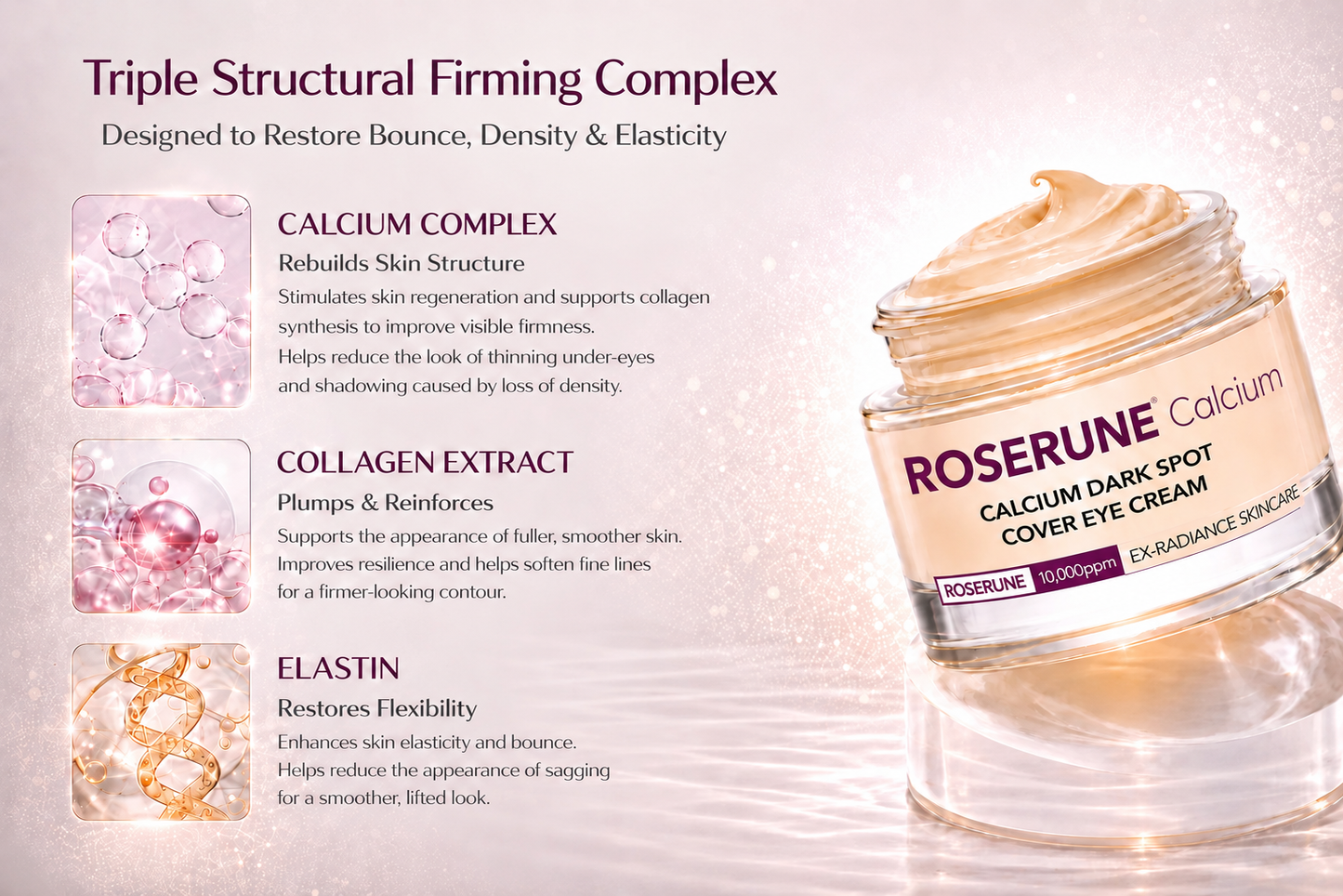 🔥LAST DAY 50% OFF!!ROSERUNE Calcium Dark Spot Eye Cream