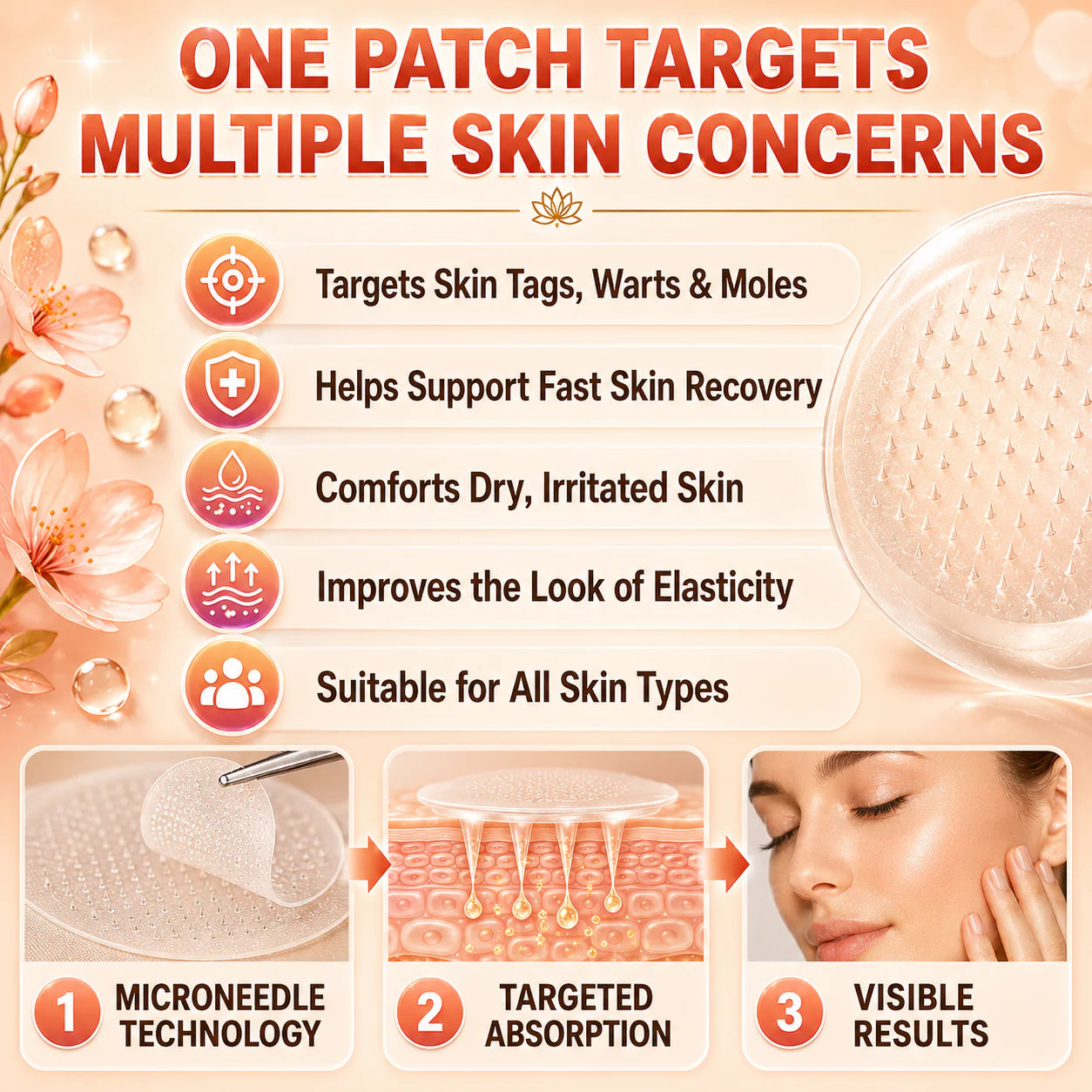 ROSERUNE® 2-in-1 Microneedle & Hydrocolloid Patch