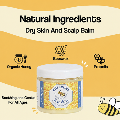 ROSERUNE Bee 100% Natural skin Balm - Dry Skin & Scalp